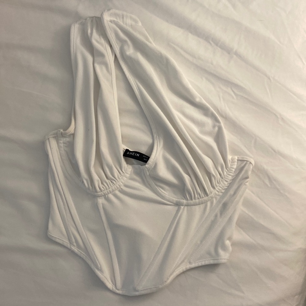 Wired one shoulder corset top